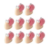 [RWAJZAX] 10pcs Flocking Animal Resin Charms Animal Pendant Unique Creation Accessories Suitable for Various Occasions