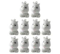 [RWAJZAX] 10pcs Flocking Animal Resin Charms Animal Pendant Unique Creation Accessories Suitable for Various Occasions