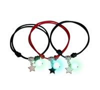 RWAJZAX 3 PC Couple Bracelets Love Star Moon Bangle Sisters for Friends, Female Men Wishing Jewelry for Women Girlfriend Couples