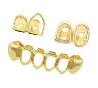 [RWAJZAX] 3 Pieces Corrosion Resistant Body Jewelry Set Double Hollow Architecture Portable Brass Construction Gold Silver Choice Hollow Body Piercing Jewelry Set