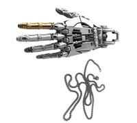 RWAJZAX Biomechanical Necklace Mechanical Movable Finger Joint Robot Hand Charm Pendant Jewelry Accessories Women Fashion Forward Mechanical Necklace
