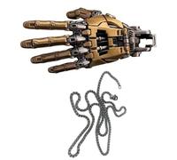 RWAJZAX Biomechanical Necklace Mechanical Movable Finger Joint Robot Hand Charm Pendant Jewelry Accessories Women Fashion Forward Mechanical Necklace