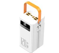 RWAJZAX Fast Speed 120W Mobile Power Adapter 3000mAh/6000mAh With Integrated Charging Cable For Students And Commuters USB And Type C Output