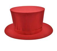 [RWAJZAX] Foldable Spring Magician Hat Women Women Flat Top Hat Cosplay Costume Jazz Hat Stage Performance Prop Headwear