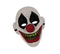 [RWAJZAX] Full face party accessory styled through clown features, black eye area, elastic installation, decorative texture, Halloween dress up, Halloween masquerade for event photography clown