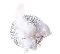 [RWAJZAX] Girl Charm Hat Cocktail Hat Flower Charm Mesh Charm Hat Tea Party Fascinator