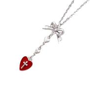 RWAJZAX Gothic Theme Solid Alloy Necklace Complicated black heart design portable accessory for everyday casual wear