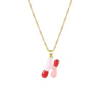 [RWAJZAX] Initial Pendant Necklace 55cm Chain + 3cm Extension, Adjustable Chain Necklace for Daily Wear or Special Occasion
