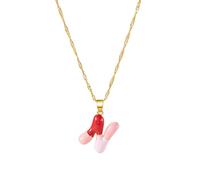 [RWAJZAX] Initial Pendant Necklace 55cm Chain + 3cm Extension, Adjustable Chain Necklace for Daily Wear or Special Occasion