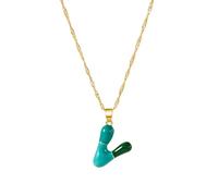 [RWAJZAX] Initial Pendant Necklace 55cm Chain + 3cm Extension, Adjustable Chain Necklace for Daily Wear or Special Occasion