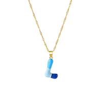[RWAJZAX] Initial Pendant Necklace 55cm Chain + 3cm Extension, Adjustable Chain Necklace for Daily Wear or Special Occasion