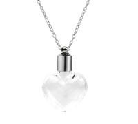 [RWAJZAX] Open the beautiful glass bottle pendant necklace and carry a pendant neck chain for small decorations and scents