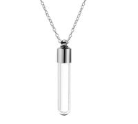 [RWAJZAX] Open the beautiful glass bottle pendant necklace and carry a pendant neck chain for small decorations and scents