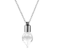 [RWAJZAX] Open the beautiful glass bottle pendant necklace and carry a pendant neck chain for small decorations and scents