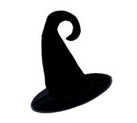 [RWAJZAX] Stage Show Party Witch Hat Costume Accessories, Plush Fabric Finish, Curved Crown Headwear, Halloween Curve Witch Hat for Halloween, Halloween Costume Headwear, Party Dress Up Time My Event