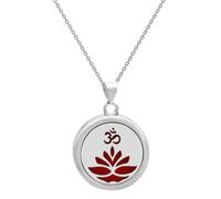 RWAJZAX Tree of Life Scented Necklace Scented Locket Necklace with Replaceable Pads Stainless Steel Neck Chain Scent Pendant, フリーサイズ, As described, No Gemstones