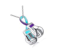 RWAJZAX Women's Strength Boxing Gloves Charm Necklace Power and Strength Symbol Neck Chain Support for Sports and Clothing, フリーサイズ, As described, No Gemstones