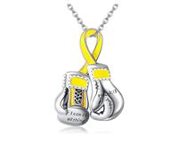 RWAJZAX Women's Strength Boxing Gloves Charm Necklace Power and Strength Symbol Neck Chain Support for Sports and Clothing, フリーサイズ, As described, No Gemstones