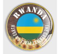 Rwanda Flag Country Refrigerator Magnets Glass Small Round Fridge Magnets, Multi-Use Premium Magnets for Fridge, Locker, Whiteboard, Billboard, Kitchen, Office, School Travel Souvenir