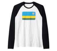 Rwanda Flag Graphic For Men Women Kids Raglan Baseball Tee