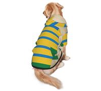 Rwanda Flag Map03 Print Soft Dog Hoodie For Medium To Large Dogs, Warm And Breathable Winter Pet Sweatshirt, Easy To Wear Jumper For Cold Weather