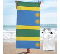 Rwanda Flag Print Microfiber Lightweight Large Size Compact Towel