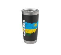 Rwanda Flag Rwandan Roots Vintage Map Rwandan Pride Stainless Steel Insulated Tumbler