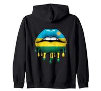 Rwanda Girl Lips Drip Zip Hoodie