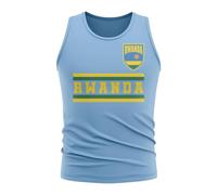 Rwanda Junior Core Football Country Sleeveless Tee Sky in Light Blue | Size: 12-13 Years Rwanda Light Blue 12-13 Years