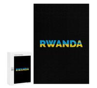 Rwanda Te1xt Art Wooden Jigsaw Puzzles for Adults