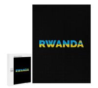 Rwanda Te1xt Art Wooden Jigsaw Puzzles for Adults