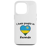 Rwandan Flag Heart I Have People In Rwanda Case for iPhone 13 Pro