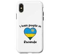 Rwandan Flag Heart I Have People In Rwanda Case for iPhone X/XS