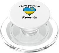 Rwandan Flag Heart I Have People In Rwanda PopSockets PopGrip for MagSafe