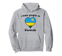 Rwandan Flag Heart I Have People In Rwanda Pullover Hoodie