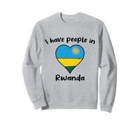 Rwandan Flag Heart I Have People In Rwanda Sweatshirt