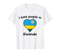 Rwandan Flag Heart I Have People in Rwanda T-Shirt