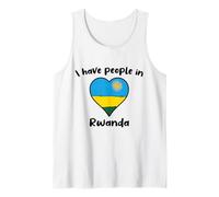 Rwandan Flag Heart I Have People in Rwanda Tank Top