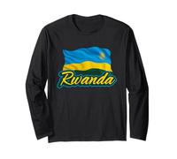 Rwandan Flag of Rwanda African Patriotic Men Women Kids Long Sleeve T-Shirt