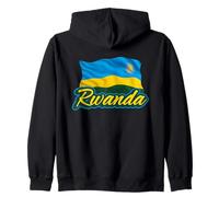Rwandan Flag Of Rwanda African Patriotic Men Women Kids Zip Hoodie