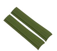 RWCCCRW Aquanaut Soft Rubber Watch Band Compatible with Patek Philippe Silicone 5164A 5167A 5168A Watch Strap with 21mm Folding Buckle, Green-no Buckle, 21mm, strip