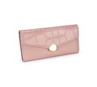 RWCCCRW Business Long Wallets Women's Cowhide Purses Card Cases Blocking Wallets Leather Money Clips Handbags Evening Bags (Size : Pink)