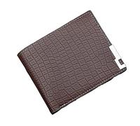 RWCCCRW Casual Men Bifold Wallet ID Credit Card Holder Clutch Slim Wallet Short Coin Pure Wallets Money Wallet Man (Color : Brown)