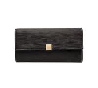 RWCCCRW Genuine Leather Card Cases Women's Business Wallets Purses Money Clips Blocking Wallets Handbags Evening Bags (Size : Black)