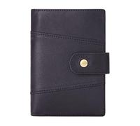 RWCCCRW Male Purse Blocking Leather Wallet for Men Horizontal Vertical Business Credit Card Holder Pocket Wallet Manl (Color : Black Vertical)