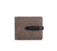 RWCCCRW Mens wallets Men Wallets Small Wallet Men Coin Bag Drawstring Short Male Wallet Oxford Fabric Card Holder Purse(Brown)