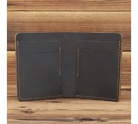 RWCCCRW Minimalist Wallet for Men Women, Mini Thin Leather Bifold, Front Pocket Credit Card Holder (Color : Black, Size : 9.5x11.5x2cm)