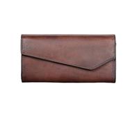 RWCCCRW Retro Business Card Cases Money Clips Women's Genuine Leather Wallets Purses Blocking Wallets Handbags (Size : Brown)