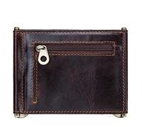 RWCCCRW Slim Wallet with Money Clip RFID Blocking Bifold Wallet for Men Genuine Leather Front Pocket Card Holder