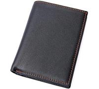 RWCCCRW Wallet for Men,Cowhide Leather Blocking Trifold Stylish Short Wallet 7 Cards Holder Coin Pocket Purse (Color : Black, Size : M)